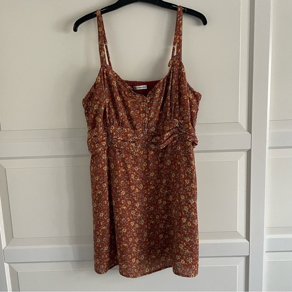 Abercrombie & Fitch Rust Orange Floral Mini Dress 20288 - Picture 2 of 13